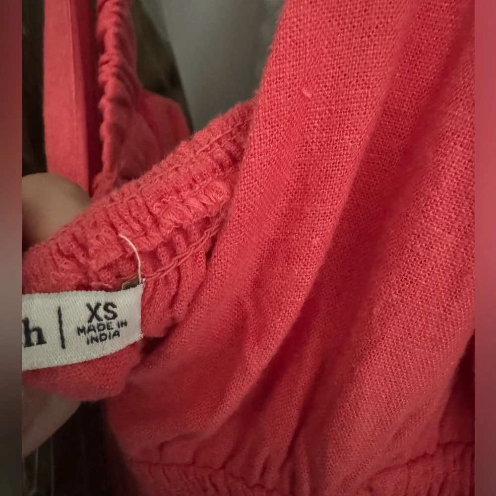 Abercrombie Coral Scrunchie Dress